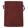 Christmas Theme Jute Cloth Storage Bags ABAG-F010-01B-06-3