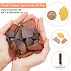 60Pcs 3 Colors Matte Mosaic Tiles Glass Cabochons DIY-NB0006-30-2
