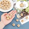 30Pcs Natural Wood Beads WOOD-FG0001-15A-2