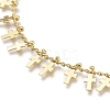 Brass Curb Chains Anklets AJEW-AN00301-2