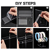 T-shaped Acrylic Headband Organizers ODIS-WH0001-37-4