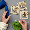 Wooden Square Frame Crochet Ruler DIY-WH0536-005-5