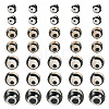 36Pcs 4 Styles Tibetan Style dZi 3-Eye Beads G-TA0002-68-1
