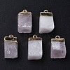 Natural Rose Quartz Pendants G-Q998-035F-1