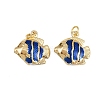 Brass Enamel Fish Pendants LS-KK-I377-05G-A01-1