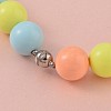 Solid Chunky Bubblegum Acrylic Ball Beaded Kid Necklaces NJEW-JN01393-01-4