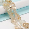 Natural White Topaz Beads Strands G-C027-01-3