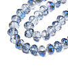 Electroplate Transparent Glass Beads Strands EGLA-N002-16-B01-3