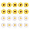 20Pcs 2 Styles Daisy Flower Silicone Beads JX649A-1