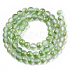 Frosted Spray Painted Glass Beads Strands GLAA-N035-03B-C02-2