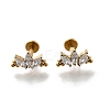 F136 Titanium Clear Cubic Zirconia Labrets AJEW-D302-01G-2