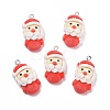 Christmas Opaque Resin Pendants RESI-G028-04P-1