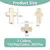 300Pcs 2 Colors CCB Plastic Beads CCB-DC0001-12-2
