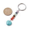 Natural & Synthetic Mixed Gemstone Keychains KEYC-JKC00760-3
