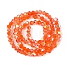 AB Color Plated Transparent Glass Beads Strands GLAA-G127-01K-3