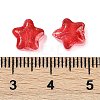 Transparent Spray Painted Frosted Glass Beads X2-GLAA-NH0003-01I-3