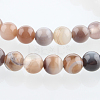 Dyed & Heated Natural Agate Round Beads Strands G-E230-01-6mm-1