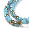 Electroplate Opaque Solid Color Glass Beads Strands EGLA-A034-P4mm-J03-3