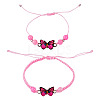 Adjustable Nylon Braided Bead Bracelets BJEW-TA00479-2