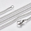 Non-Tarnish 304 Stainless Steel Curb Chain Necklaces NJEW-L162-01A-P-1
