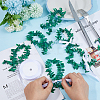 Plastic Leaf Napkin Rings AJEW-WH0528-94-3
