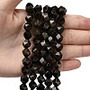 Natural Golden Sheen Obsidian Beads Strands G-Z119-A10-03-2