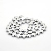 Electroplate Non-magnetic Synthetic Hematite Greek Cross Beads Strands G-P061-33-2
