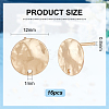 8 Pair Brass Stud Earring Findings KK-BC0013-07-2