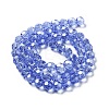 Electroplate Transparent Glass Beads Strands EGLA-A035-T8mm-A21-2