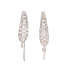 Rack Plating Brass Cubic Zirconia Earring Hooks KK-S374-05P-08-1