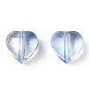 Transparent Spray Painted Glass Beads GLAA-R211-02-B02-3