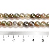 Electroplated Natural Agate Round Beads Strands G-L598-A01-01A-5