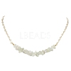Natural & Synthetic Mixed Gemstone Chip Bib Necklaces NJEW-JN04950-3