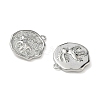 Christmas Brass Micro Pave Clear Cubic Zirconia Pendants KK-A280-03B-P-2