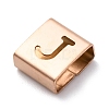Ion Plating(IP) 304 Stainless Steel Square Slide Charms STAS-L132-11J-RG-2