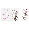 2Pcs 2 Styles PET Hollow Out Drawing Painting Stencils DIY-WH0394-0322-1