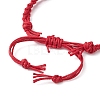 Adjustable Braided Waxed Cotton Macrame Pouch Bracelet Making BJEW-JB09698-02-4