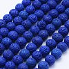 Natural Lava Rock Beads Strands G-F531-6mm-G-2