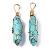 Synthetic Turquoise Big Pendants G-T122-70E-2