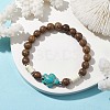 Beach Tortoise Synthetic Turquoise Bracelets BJEW-JB10303-02-2
