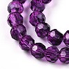 Baking Paint Transparent Glass Beads Strands DGLA-A035-T4mm-A09-4