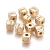 Brass Micro Pave Cubic Zirconia Beads KK-K238-16G-L-1