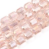 Electroplate Transparent Column Glass Beads Strands EGLA-A043-02-AB06-1