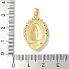 Brass Micro Pave Clear Cubic Zirconia Pendants KK-U046-05G-01-3