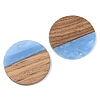 Opaque Resin & Walnut Wood Pendants RESI-S389-025A-C-3
