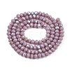 Electroplate Opaque Solid Color Glass Beads Strands EGLA-A044-P3mm-L13-3