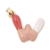 Alloy Enamel Pendants ENAM-S023-01G-W-2