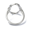 Adjustable 925 Sterling Silver Ring Components STER-K179-17P-3