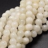 Natural White Moonstone Round Beads Strands G-E329-8.5-9mm-49-1