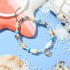 Handmade Shell & Synthetic Turquoise Beaded Bracelets for Women BJEW-TA00570-1